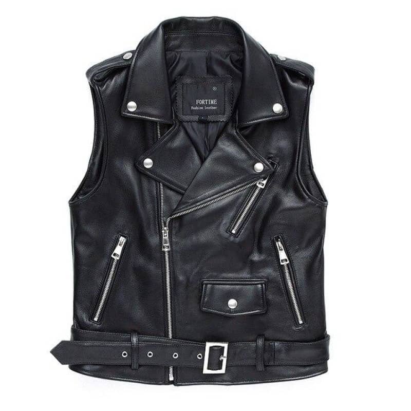 Womens Faux Leather Vest Stylish Sleeveless Jacket Outerwear